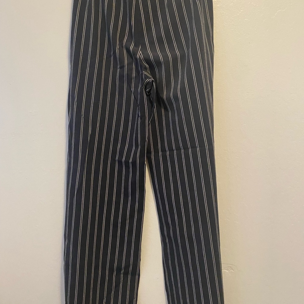 KIMCHI BlUE brand navy striped wide leg pants